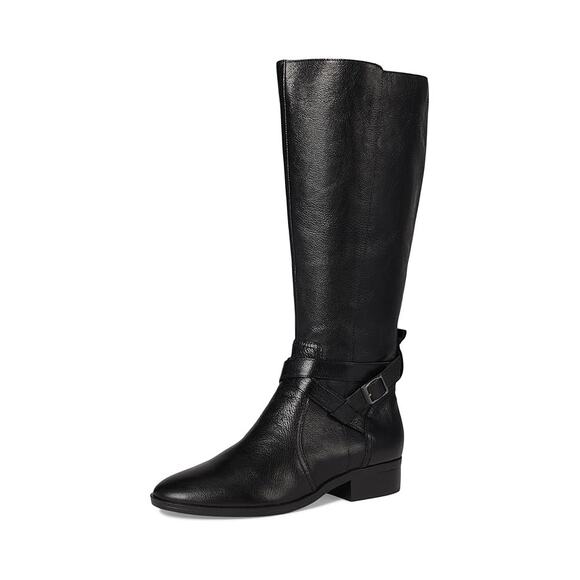 Naturalizer Womens Rena2 Wide Calf Boots US 11 Wide EU 42 Black Leather NIB